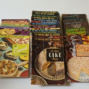 Vintage Cookbook Bundle — Assorted Colorful Covers
